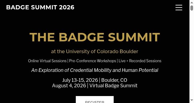 Screenshot of thebadgesummit.com