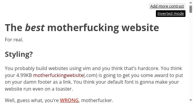 Screenshot of thebestmotherfucking.website