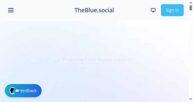 Screenshot of theblue.social