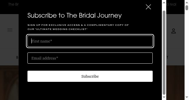 Screenshot of thebridaljourney.com.au