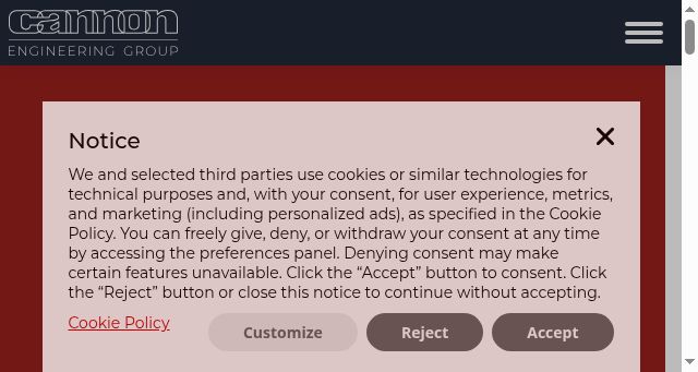 Screenshot of thecannongroup.com