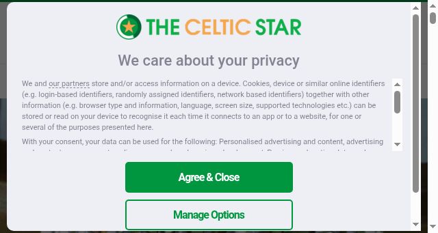 Screenshot of thecelticstar.com