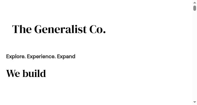 Screenshot of thegeneralist.company