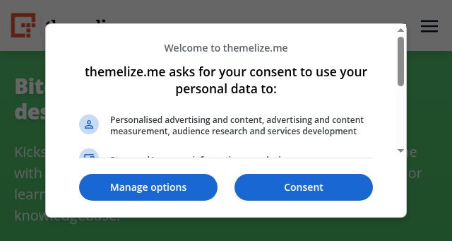 Screenshot of themelize.me
