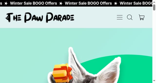 Screenshot of thepawparade.com