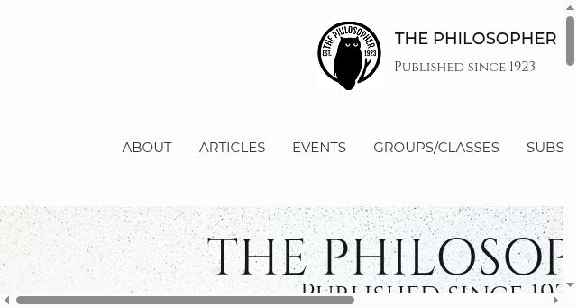 Screenshot of thephilosopher1923.org
