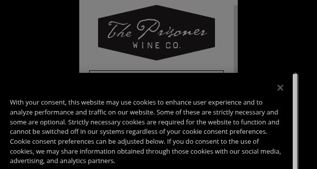 Screenshot of theprisonerwinecompany.com