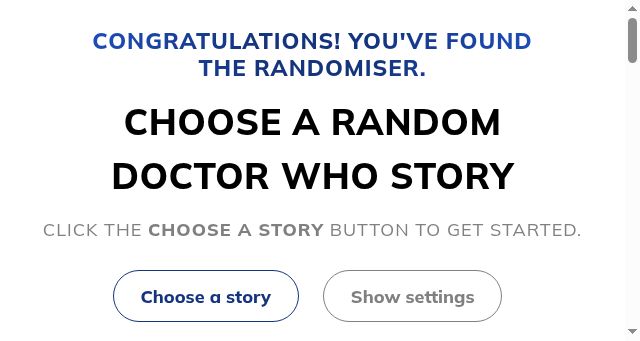 Screenshot of therandomiser.net