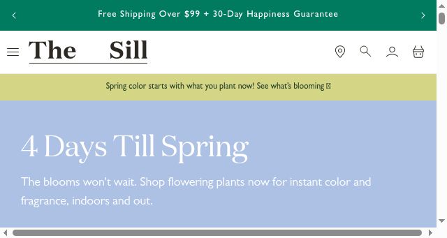 Screenshot of thesill.com