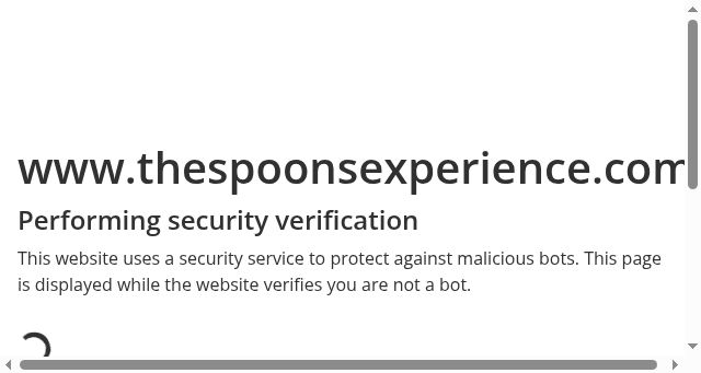 Screenshot of thespoonsexperience.com