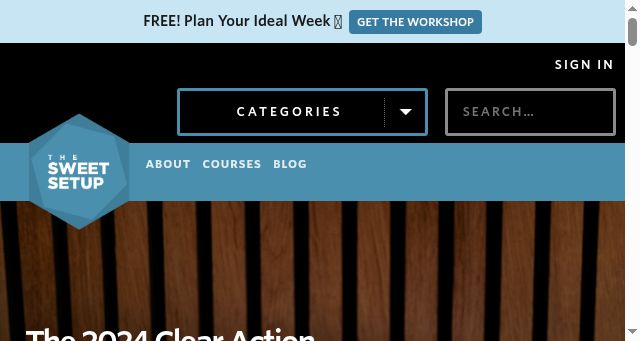 Screenshot of thesweetsetup.com
