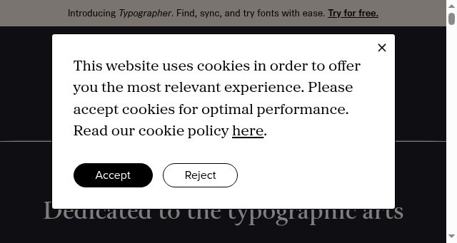 Screenshot of thetypefounders.com