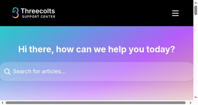 Screenshot of threecolts.support