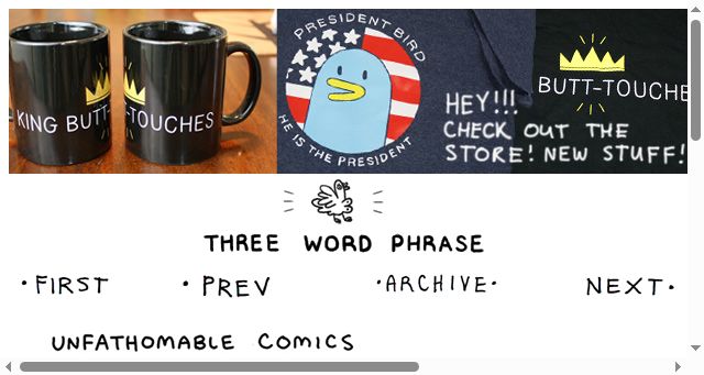 Screenshot of threewordphrase.com