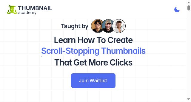 Screenshot of thumbnailacademy.com