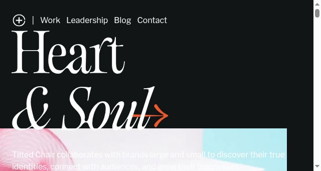 Screenshot of tiltedchair.co