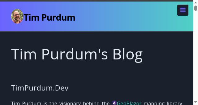 Screenshot of timpurdum.dev