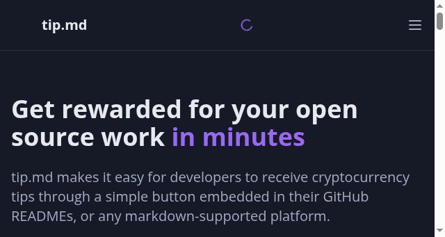 Screenshot of tip.md