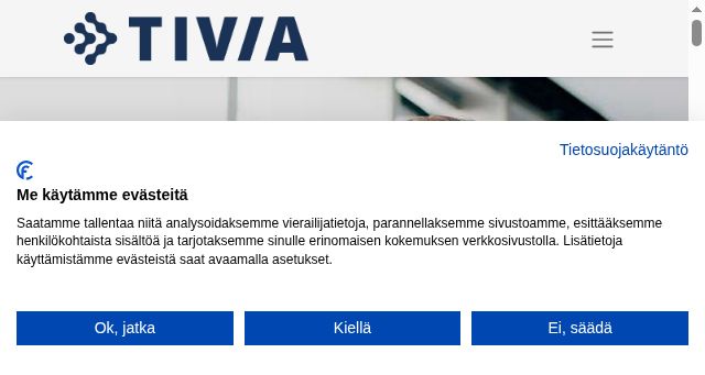 Screenshot of tivia.fi