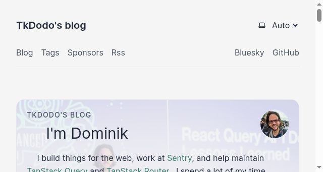 Screenshot of tkdodo.eu