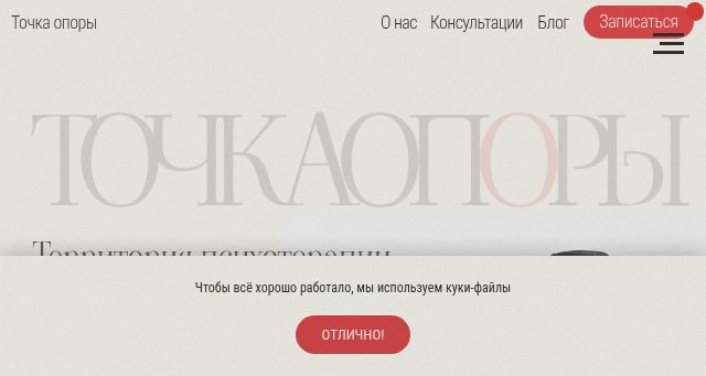 Screenshot of tochkaoporyspb.ru