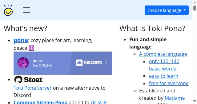 Screenshot of tokipona.org