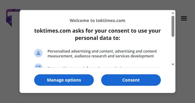 Screenshot of toktimes.com