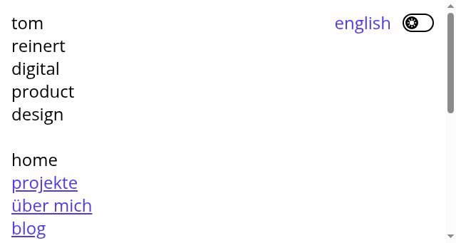 Screenshot of tomreinert.de