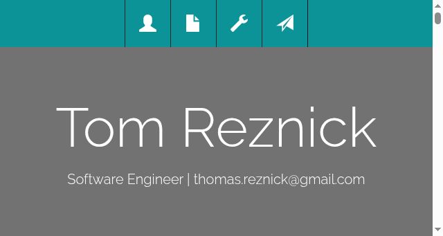 Screenshot of tomreznick.com