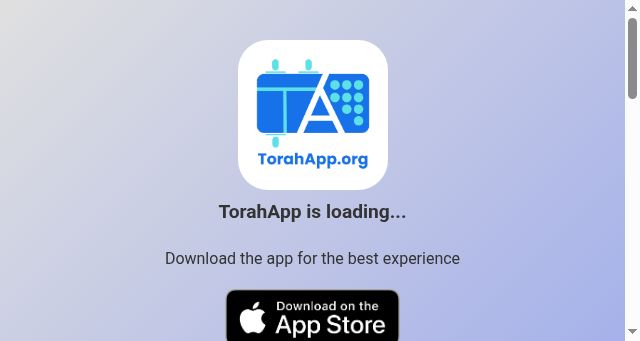 Screenshot of torahapp.org