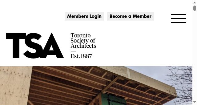 Screenshot of torontosocietyofarchitects.ca