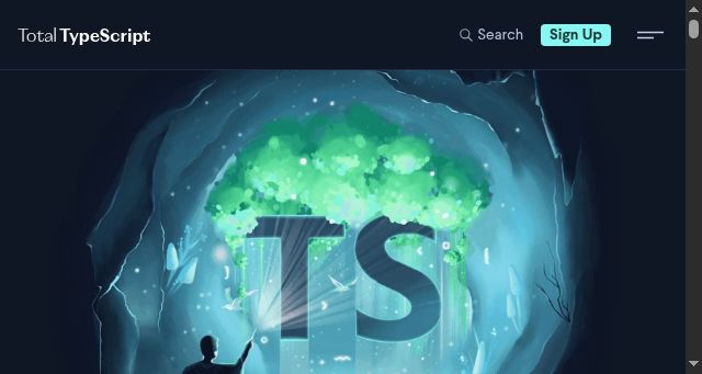 Screenshot of totaltypescript.com