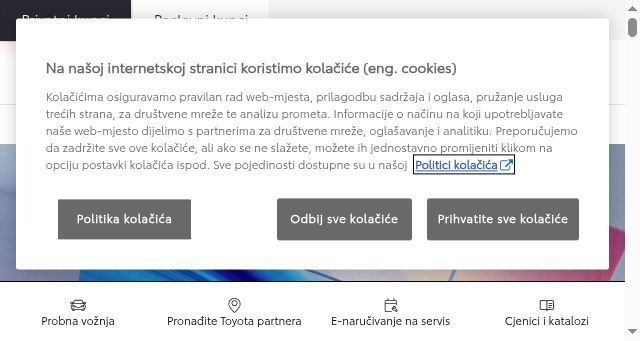 Screenshot of toyota.hr