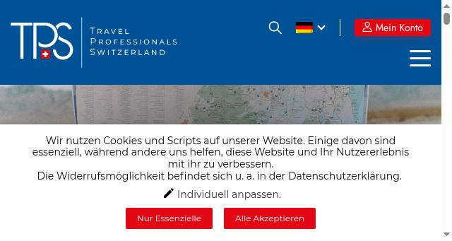 Screenshot of tps.travel