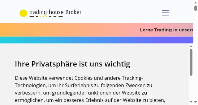 Screenshot of trading-house.broker