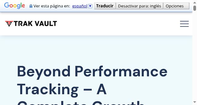 Screenshot of trakvault.com