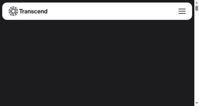 Screenshot of transcend.io