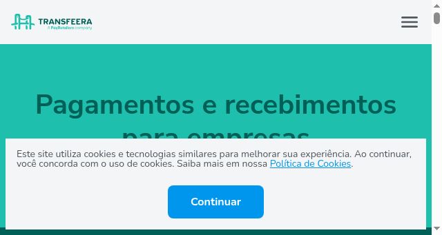 Screenshot of transfeera.com