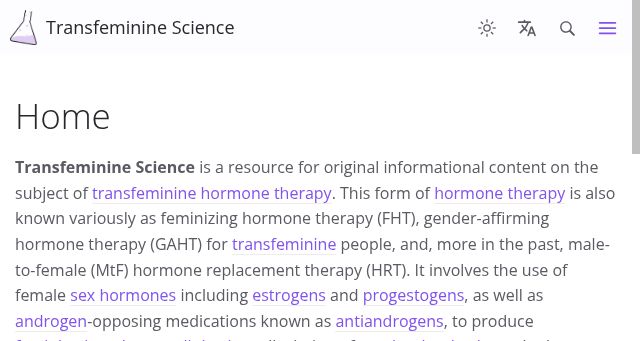 Screenshot of transfemscience.org