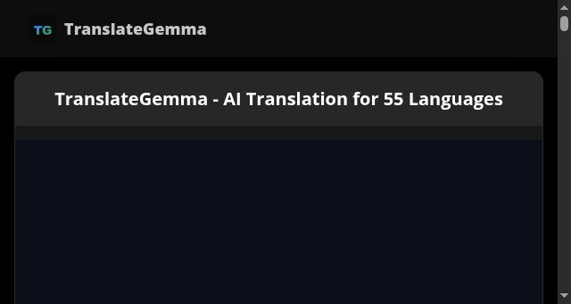 Screenshot of translate-gemma.com
