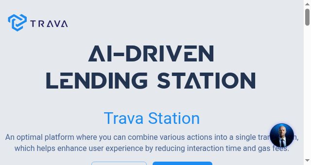 Screenshot of trava.finance