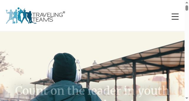 Screenshot of travelingteams.com