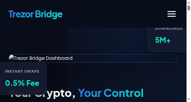 Screenshot of trezorbridge.org