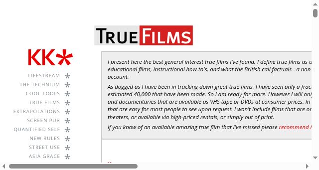 Screenshot of truefilms.com