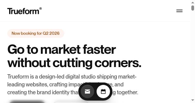 Screenshot of trueform.agency