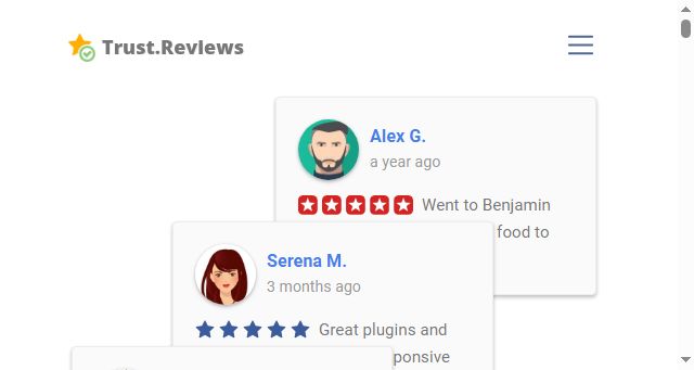 Screenshot of trust.reviews