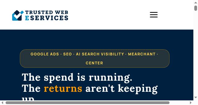 Screenshot of trustedwebeservices.com