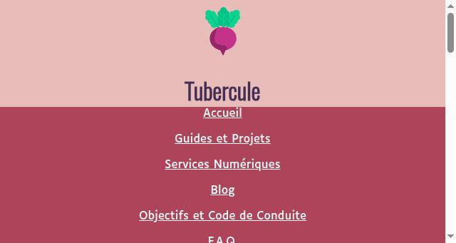 Screenshot of tubercule.fr