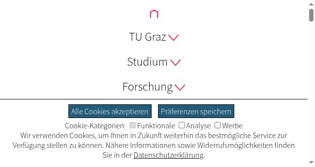 Screenshot of tugraz.at