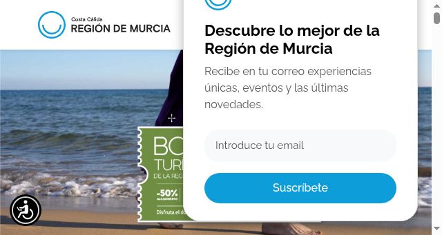 Screenshot of turismoregiondemurcia.es